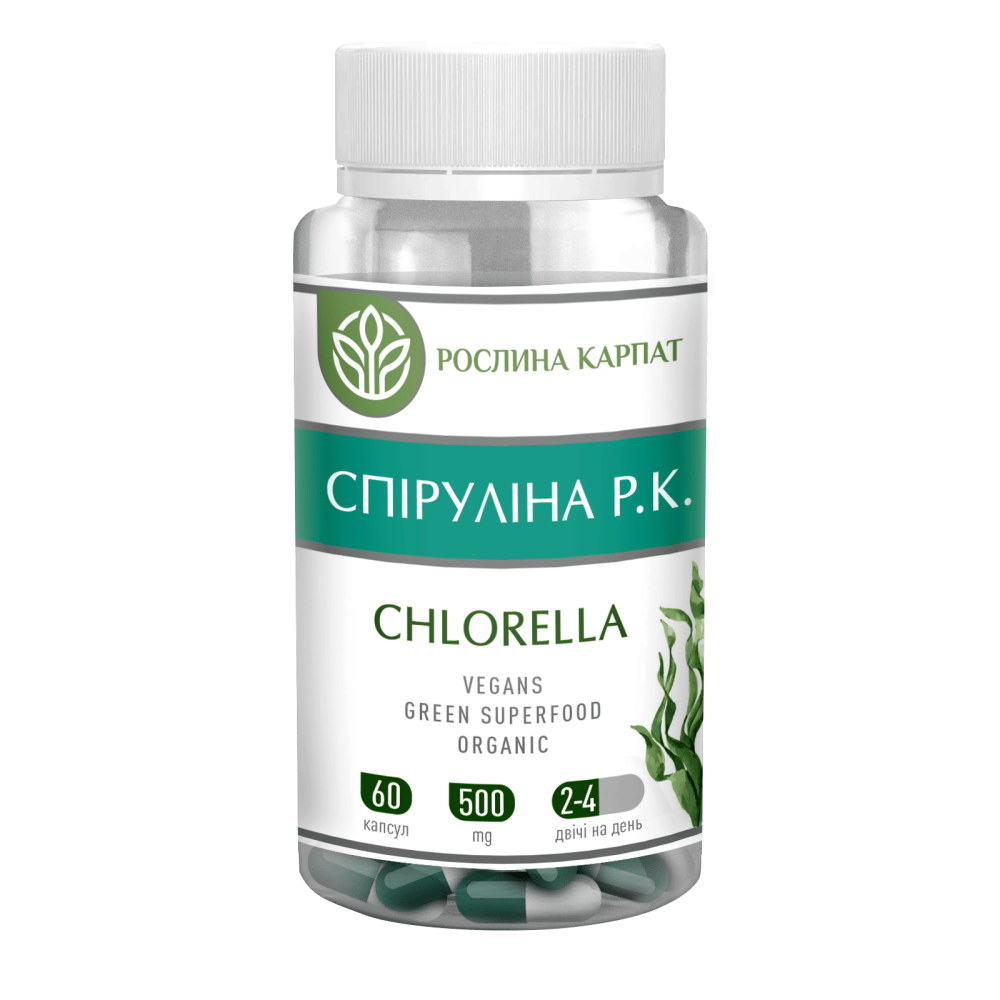 СПІРУЛІНА Р.К. CHLORELLA - комплекс незамінних амінокислот, вітамінів та мінералів